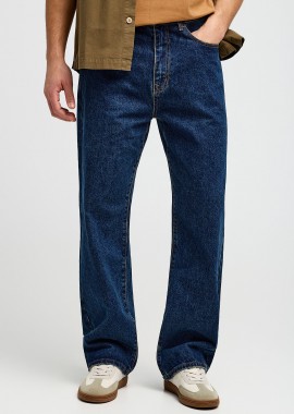 Ανδρικό baggy fit τζην με washed effects