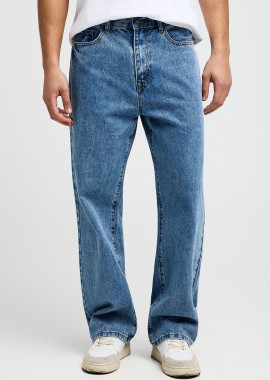 Ανδρικό baggy fit τζην με washed effects