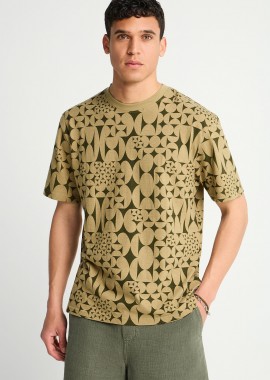 Ανδρικό relaxed t-shirt με μοτίβο