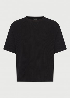 Ανδρικό μονόχρωμο πλεκτό t-shirt