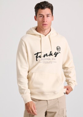 Relaxed fit φούτερ με κέντημα στο στήθος