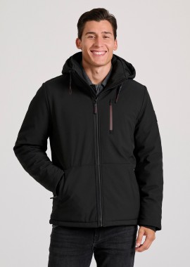 Softshell μπουφάν με επένδυση και κουκούλα