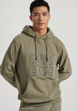 Relaxed fit φούτερ με embossed τύπωμα στο στήθος
