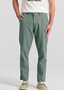 Linen blend garment dyed chino παντελόνι Garage 55.
