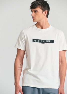 T-shirt με τύπωμα στο στήθος Garage 55.