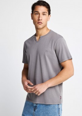 Essential t-shirt Garage 55 με henley λαιμόκοψη