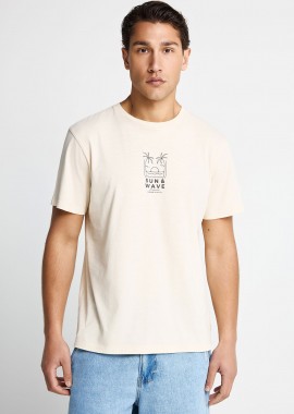 Ανδρικό t-shirt Garage 55 με τύπωμα στην πλάτη