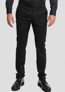 Z ZEGNA - Z ZEGNA Ανδρικό Μαύρο Straight-Leg Tailored Trousers/Black