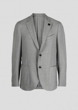 LARDINI - LARDINI Ανδρικό Γκρι Single Breasted Blazer
