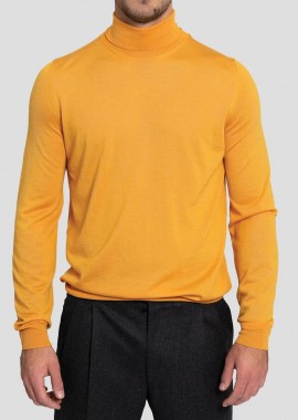 V-NECK - V-NECK Ανδρικό Πορτοκαλί Roll-Neck Jumper