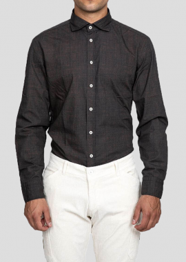 BASTONCINO - BASTONCINO Ανδρικό Μπλε Windowpane Classic Shirt