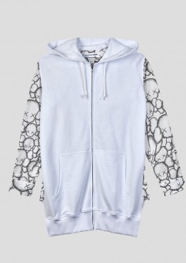 COMME DES GARÇONS SHIRT - COMME DES GARÇONS SHIRT Ανδρικό Λευκό Cartoon Print Hoodie Shirt