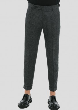 BERWICH - BERWICH Ανδρικό Γκρι Retro Elax Grey Trousers