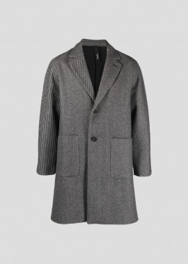 HEVO - HEVO Ανδρικό Γκρι Conversano Coat In Grey