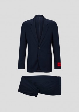 HUGO - HUGO Ανδρικό Μπλε Slim Fit Suit In Blue