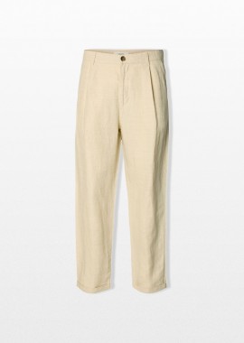 SELECTED HOMME Ανδρικό Μπεζ Cropped Trousers