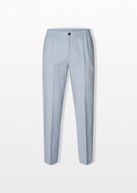 SELECTED HOMME - SELECTED HOMME Ανδρικό Μπλε Linen Blend Suit Trousers