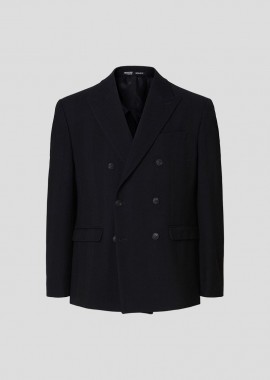 SELECTED HOMME - SELECTED HOMME Ανδρικό Μπλε Wool Double Breasted Blazer