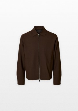 SELECTED HOMME - SELECTED HOMME Ανδρικό Καφέ Wool Blend Blouson