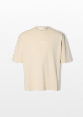 SELECTED HOMME - SELECTED HOMME Ανδρικό Μπεζ Relaxed Fit T-Shirt