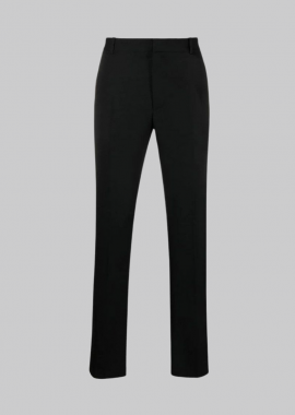 ALEXANDER MCQUEEN - ALEXANDER MCQUEEN Ανδρικό Μαύρο Straight Leg Tailored Trousers