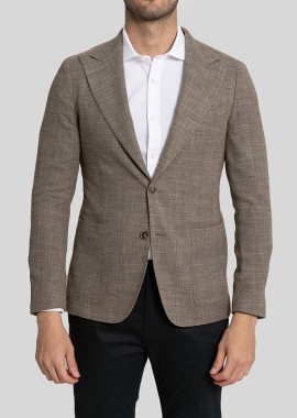CC-CORNELIANI - CC-CORNELIANI Ανδρικό Καφέ Single-Breasted Blazer/Brown
