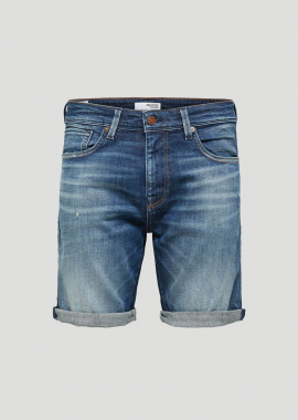 SELECTED HOMME - SELECTED HOMME Ανδρικό Μπλε Knee-Length Denim Shorts