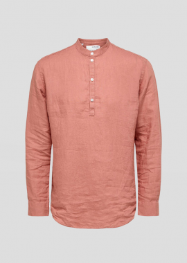SELECTED HOMME - SELECTED HOMME Ανδρικό Ροζ Ash Rose Linen Shirt