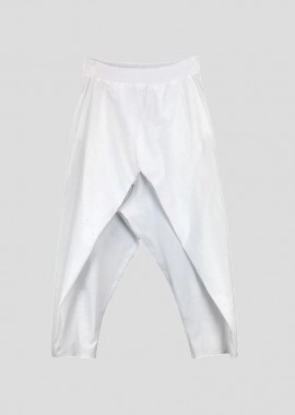 BARBARA ALAN Ανδρικό Λευκό Popeline Tulip Trousers/White
