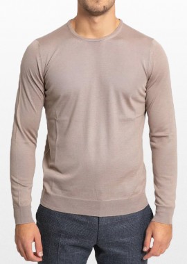+39MASQ - +39MASQ Ανδρικό Μπεζ Crew Neck Jumper/Beige
