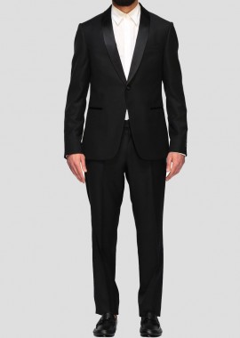 Z ZEGNA - Z ZEGNA Ανδρικό Μαύρο Single-Breasted Two-Piece Wool Suit