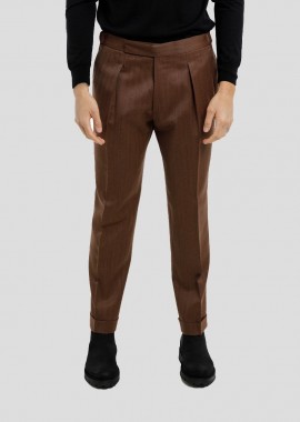 BRIGLIA - BRIGLIA Ανδρικό Καφέ Biscuit Chelsea Trousers