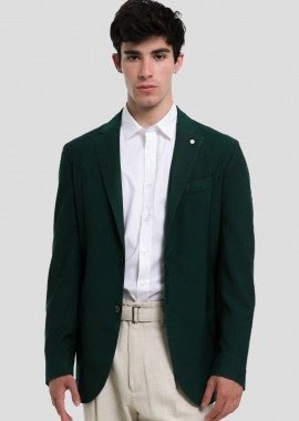LUBIAM - LUBIAM Ανδρικό Πράσινο Garment Dyed Jack Jacket