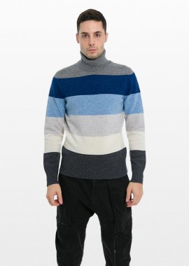 +39MASQ Ανδρικό Γκρι Grey Hign Neck Sweater