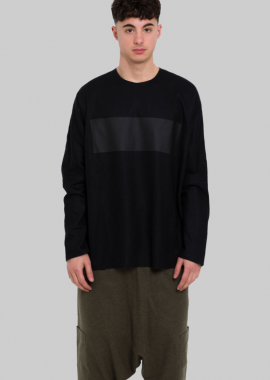 BARBARA ALAN - BARBARA ALAN Ανδρικό Μαύρο Wool Jersey Boxy Jumper