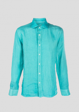 120% LINO - 120% LINO Ανδρικό Πράσινο Button Down Shirt