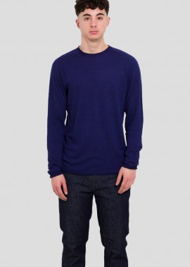 120% LINO - 120% LINO Ανδρικό Μπλε Long Sleeves T-Shirt