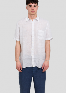 120% LINO Ανδρικό Λευκό Lino Shirt Natural White