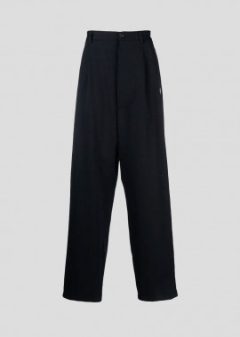 MARCELO BURLON Ανδρικό Μαύρο Feather Print Wide-Leg Tailored Trousers