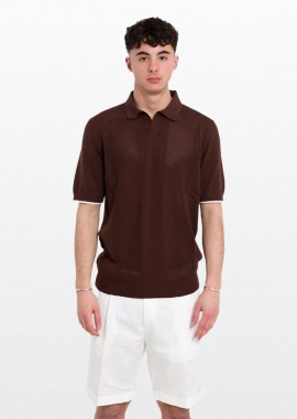 +39MASQ Ανδρικό Καφέ Easy Spring Polo Tee