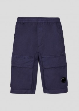 C.P. COMPANY Ανδρικό Μπλε Logo-Patch Cargo Shorts