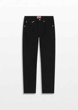 KENZO Ανδρικό Μαύρο Logo Patch Straight Black Jeans