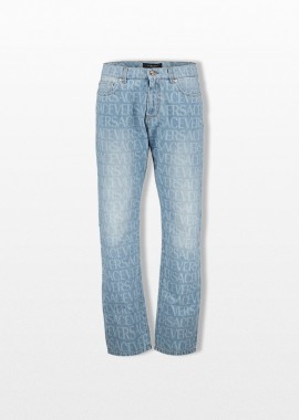 VERSACE Ανδρικό Μπλε Allover Regular Jeans
