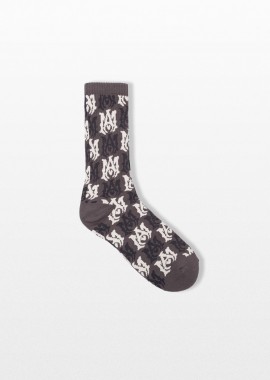 AMIRI Ανδρικό Μαύρο All-Over Print Logo Socks
