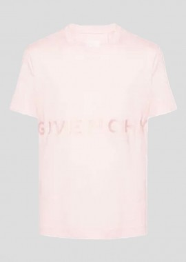 GIVENCHY Ανδρικό Ροζ Logo Detail T-shirt In Powder Pink