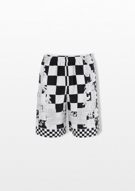 VERSACE Ανδρικό Printed Silk Bermuda Shorts
