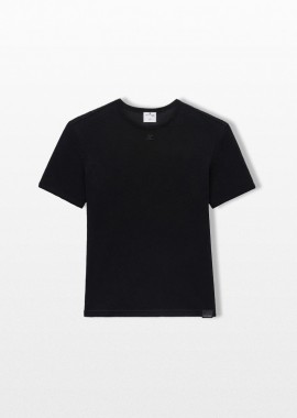 COURRÈGES Ανδρικό Μαύρο T-shirt Ιn Mesh