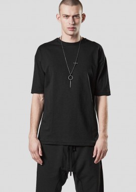 THOM KROM - THOM KROM Ανδρικό Μαύρο T-Shirt In Black