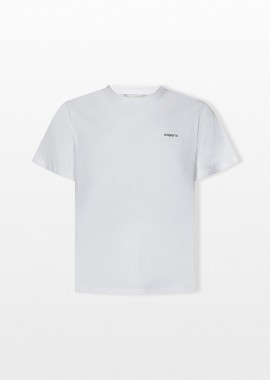 COPERNI Ανδρικό Λευκό Washed Logo-Print T-shirt In White