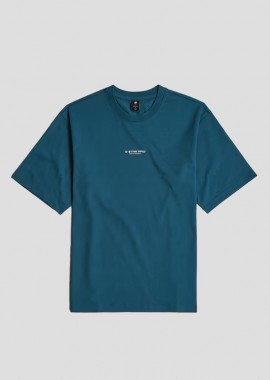G-STAR - G-STAR Ανδρικό Μπλε Center Chest Boxy T-Shirt